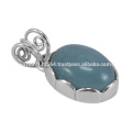 925 Plata esterlina diseñador y colgante de gota de piedras preciosas Aquamarine al mejor precio